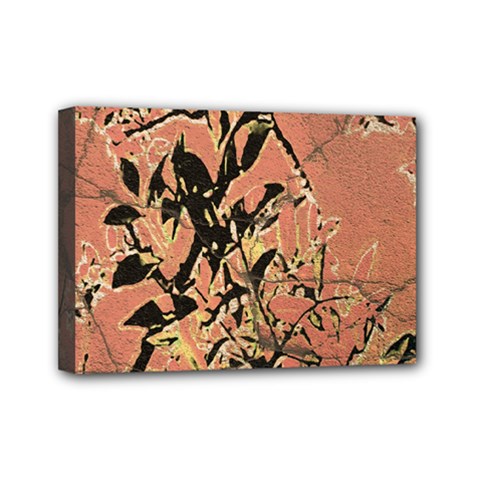 Floral Grungy Style Artwork Mini Canvas 7  X 5  (stretched) by dflcprintsclothing