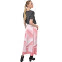 PINK MARBLE PRINT Velour Split Maxi Skirt View2