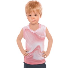 Pink Marble Print Kids  Mesh Tank Top