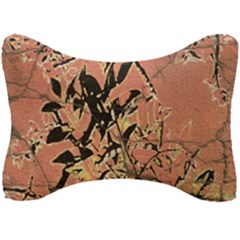 Floral Grungy Style Artwork Seat Head Rest Cushion