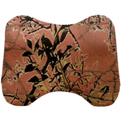 Floral Grungy Style Artwork Head Support Cushion