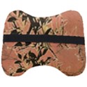 Floral Grungy Style Artwork Head Support Cushion View2