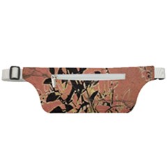 Floral Grungy Style Artwork Active Waist Bag