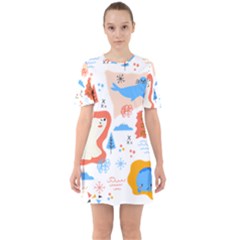 1 (1) Sixties Short Sleeve Mini Dress