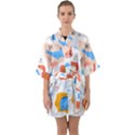 1 (1) Half Sleeve Satin Kimono  View1