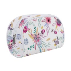 Pink Floral Print Makeup Case (small)