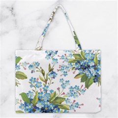 BLUE FLORAL PRINT Medium Tote Bag