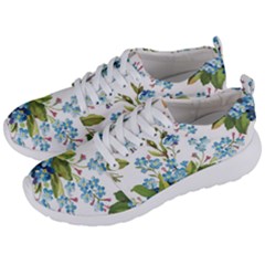 Blue Floral Print Men s Lightweight Sports Shoes by designsbymallika