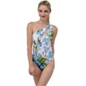 BLUE FLORAL PRINT To One Side Swimsuit View1