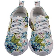 BLUE FLORAL PRINT Kids Athletic Shoes