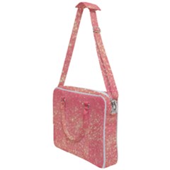 Pink Glitter Print Cross Body Office Bag by designsbymallika