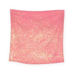 Pink Glitter Print Square Tapestry (small) by designsbymallika