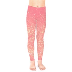 Pink Glitter Print Kids  Leggings by designsbymallika