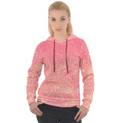 Pink Glitter Print Women s Overhead Hoodie