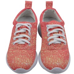 Pink Glitter Print Kids Athletic Shoes