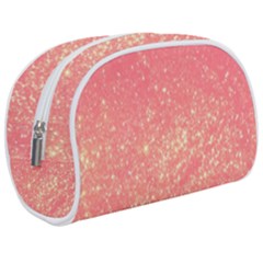 Pink Glitter Print Makeup Case (medium) by designsbymallika