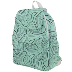 Green Lines Pattern Top Flap Backpack by designsbymallika