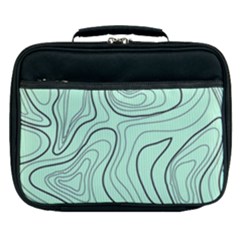 Green Lines Pattern Lunch Bag