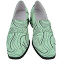 GREEN LINES PATTERN Women s Chunky Heel Loafers View1