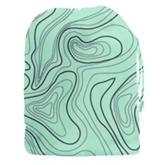 Green Lines Pattern Drawstring Pouch (3xl) by designsbymallika