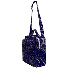 Golden Lines Pattern Crossbody Day Bag by designsbymallika