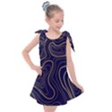 GOLDEN LINES PATTERN Kids  Tie Up Tunic Dress View1