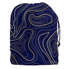 Golden Lines Pattern Drawstring Pouch (3xl) by designsbymallika