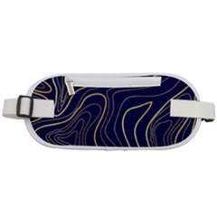 Golden Lines Pattern Rounded Waist Pouch