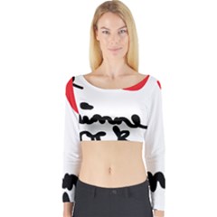 I Heart Chimney Rock Long Sleeve Crop Top by Majesticmountain