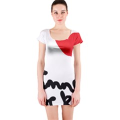 I Heart Chimney Rock Short Sleeve Bodycon Dress by Majesticmountain