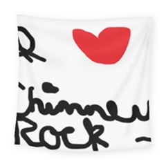 I Heart Chimney Rock Square Tapestry (large)