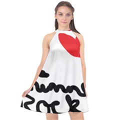 I Heart Chimney Rock Halter Neckline Chiffon Dress  by Majesticmountain