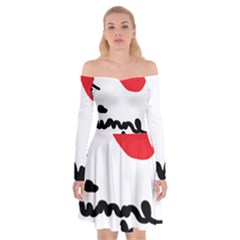 I Heart Chimney Rock Off Shoulder Skater Dress by Majesticmountain