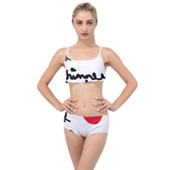 I Heart Chimney Rock Layered Top Bikini Set