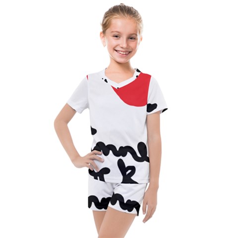 I Heart Chimney Rock Kids  Mesh Tee And Shorts Set by Majesticmountain