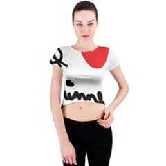 I Heart Chimney Rock Crew Neck Crop Top by Majesticmountain