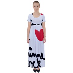 I Heart Chimney Rock High Waist Short Sleeve Maxi Dress by Majesticmountain