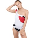 I HEART Chimney Rock Frilly One Shoulder Swimsuit View1