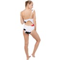 I HEART Chimney Rock Frilly One Shoulder Swimsuit View2