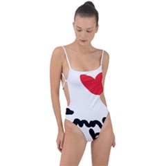 I Heart Chimney Rock Tie Strap One Piece Swimsuit by Majesticmountain