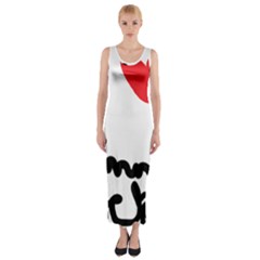 I Heart Chimney Rock Fitted Maxi Dress by Majesticmountain