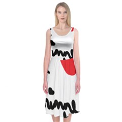 I Heart Chimney Rock Midi Sleeveless Dress