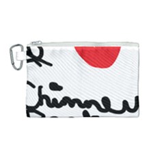 I Heart Chimney Rock Canvas Cosmetic Bag (medium)