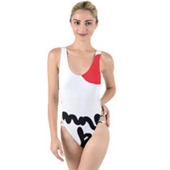 I Heart Chimney Rock High Leg Strappy Swimsuit by Majesticmountain