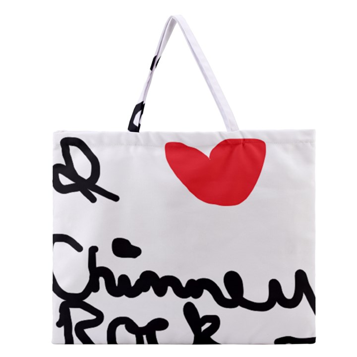 I HEART Chimney Rock Zipper Large Tote Bag