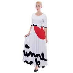 I Heart Chimney Rock Half Sleeves Maxi Dress