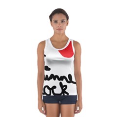 I Heart Chimney Rock Sport Tank Top  by Majesticmountain