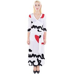 I Heart Chimney Rock Quarter Sleeve Wrap Maxi Dress by Majesticmountain