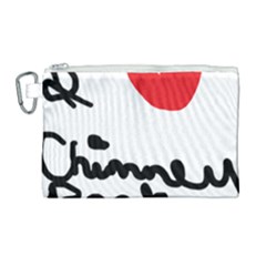 I Heart Chimney Rock Canvas Cosmetic Bag (large)