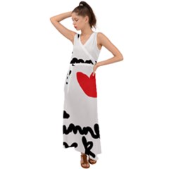 I Heart Chimney Rock V-neck Chiffon Maxi Dress by Majesticmountain